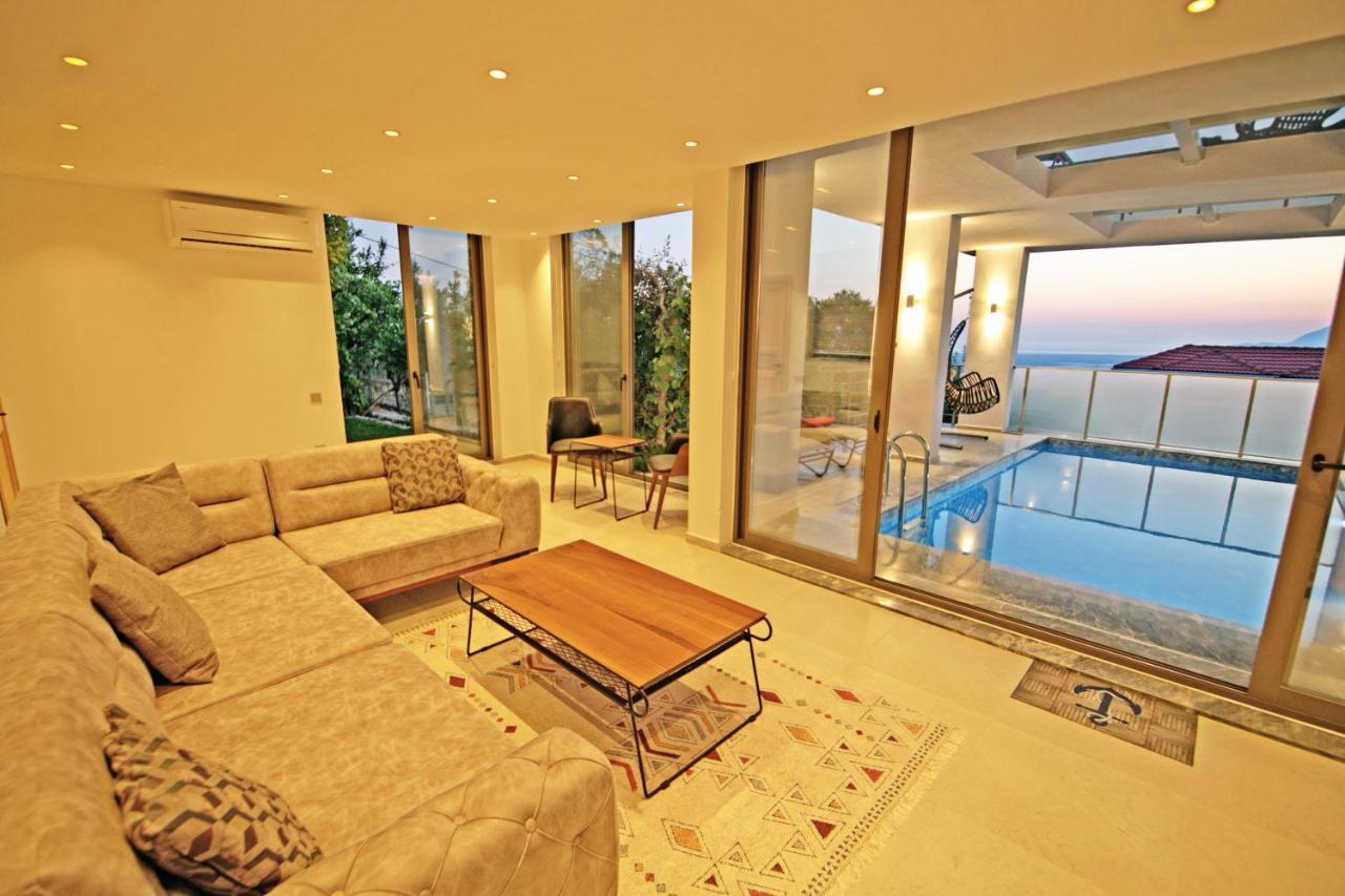 Villa With A Private Heated Pool, Jacuzzi, Overlooking Spectacular Views Of The Sea Каш Экстерьер фото